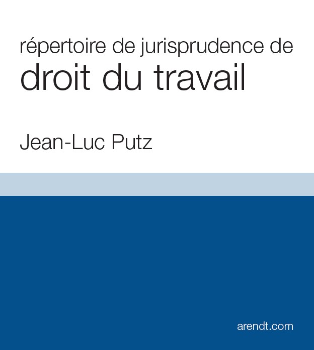 Couverture – Répertoire de jurisprudence de droit du travail (2026)